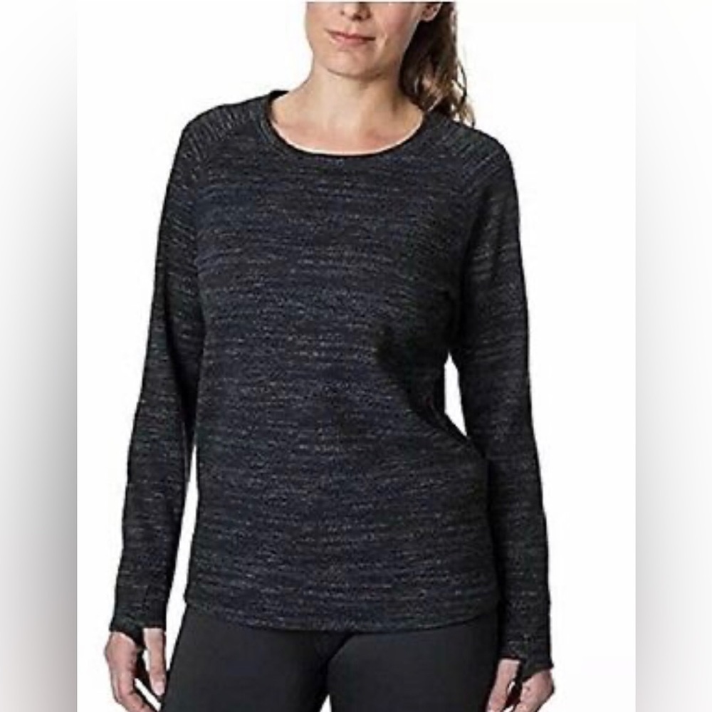 NWT! Black Heather Ladies’ Crew Pullover Sweater - Size Small 🪜